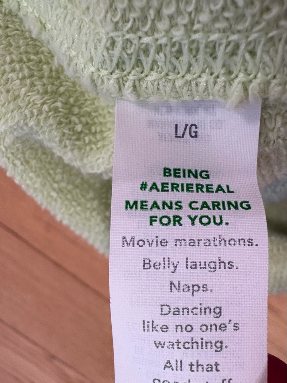 Aerie Poolside Terry Shorts Lime Green L 100% Cotton High Waisted Beach Lounge - Picture 6 of 11